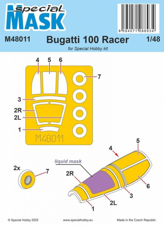 M48011 Маски Bugatti 100  1/48