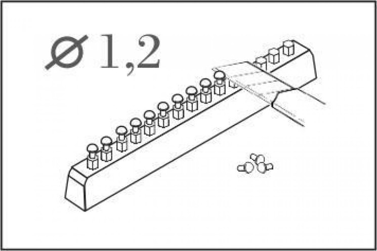 001 Заклепка - головка заклепки калібр 1,2 мм (60 шт.)