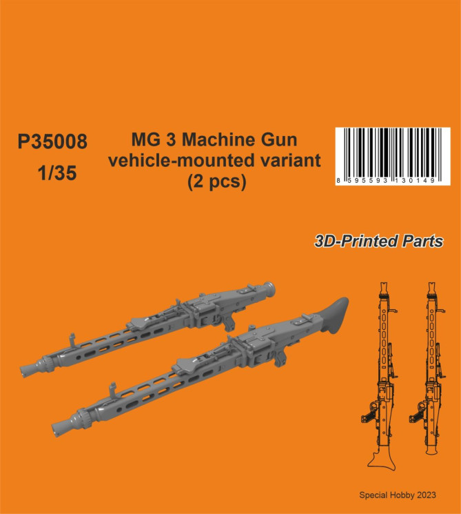 P35008 MG 3 Кулемет - автомобільний варіант (2 шт.) 1/35