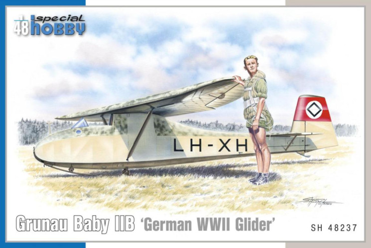 SH48237 Grunau Baby IIB Німецький планер Другої світової війни 1/48