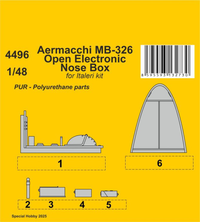 4496 Aermacchi MB-326 Електронний блок носа 1/48 / для Italeri