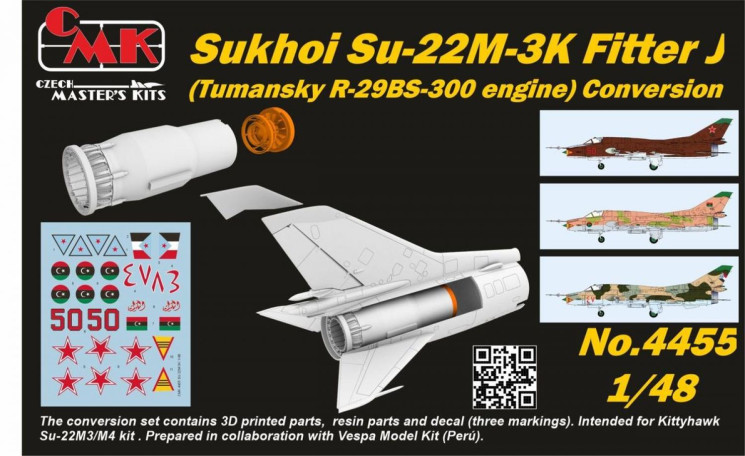 129-4455 Sukhoi Su-22M-3K Fitter J (Tumansky R-29BS-300 engine) Conversion