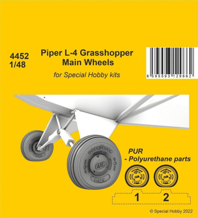 129-4452 L-4 Grasshopper Main Wheels 1/48