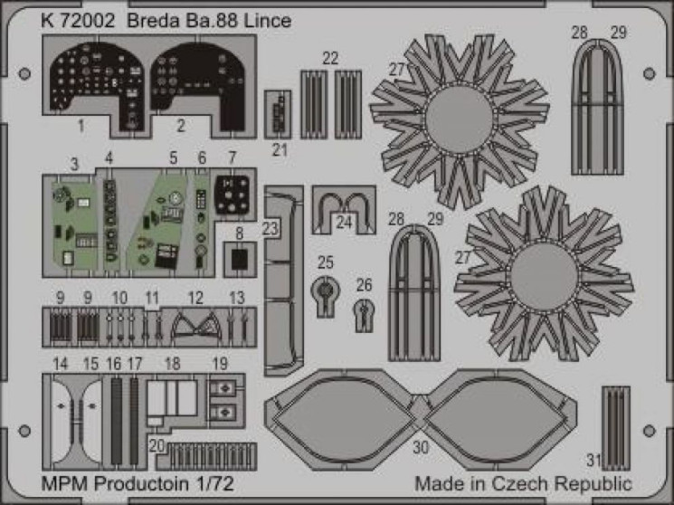 100-K72002 Breda Ba.88 Lince 1/72