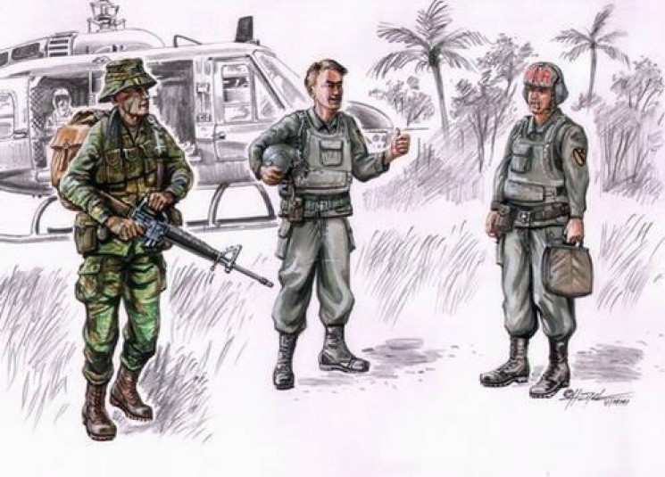 F72076 Vietnam LRRP Американський екіпаж вертольота (3 фіг.) (3 фіг.)