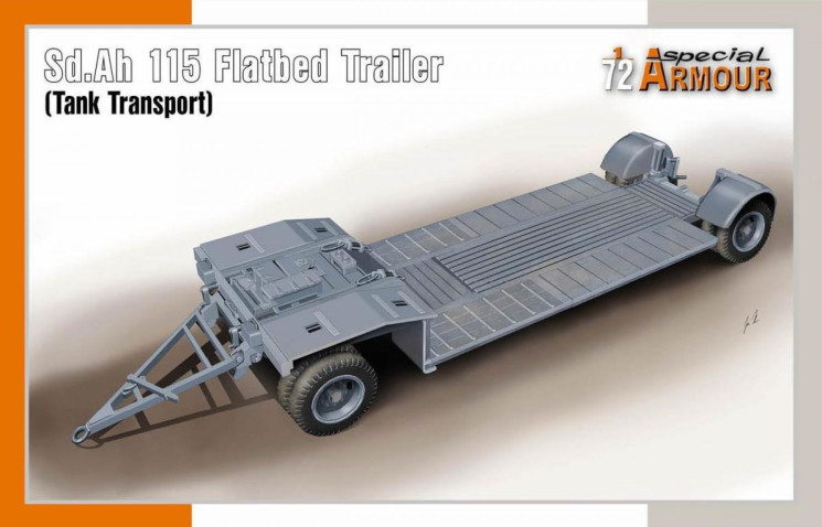 SA72022 Sd.Ah 115 Flatbed Trailer (Причіп для техніки) 1/72