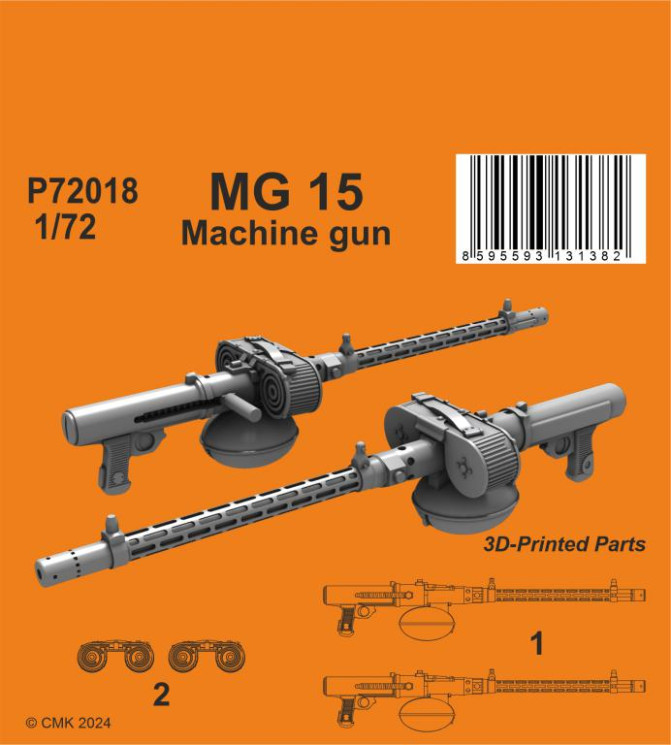 P72018 MG 15 Німецький кулемет Другої світової війни 1/72