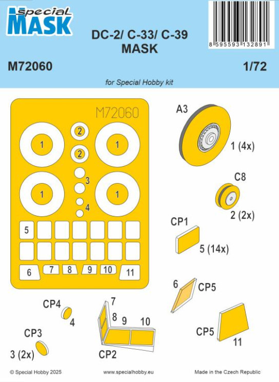 M72060 Dc-2/C-33/C-39 MASK 1/72