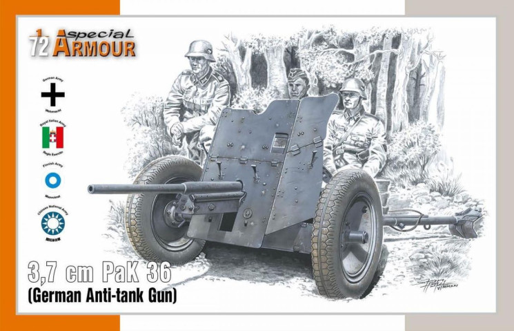 SA72024 3,7 cm PaK 36 /Німецька протитанкова гармата/ 1/72