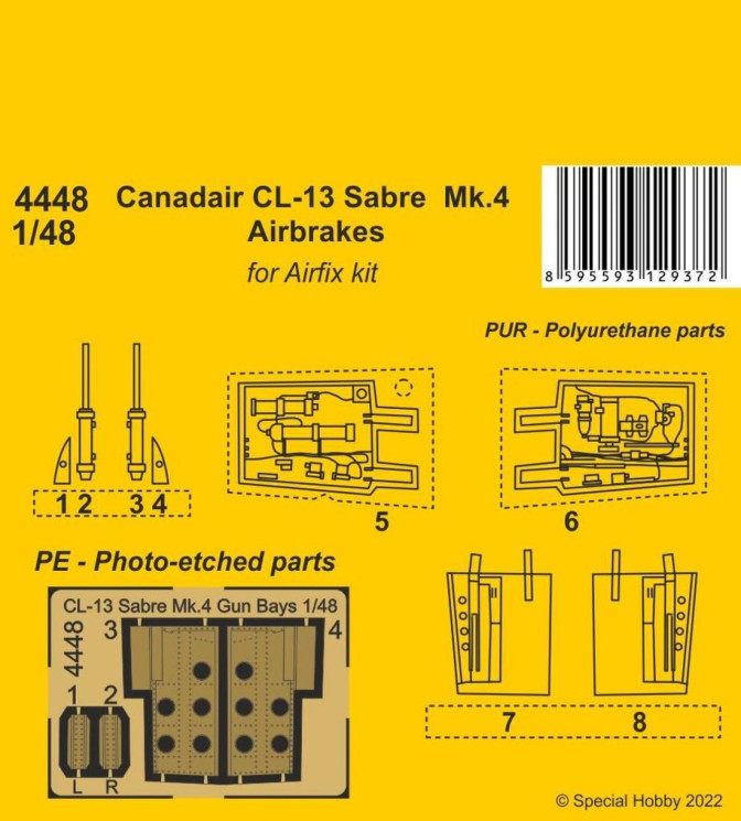 4448 Canadair CL-13 Sabre Mk.4 Повітряні гальма 1/48