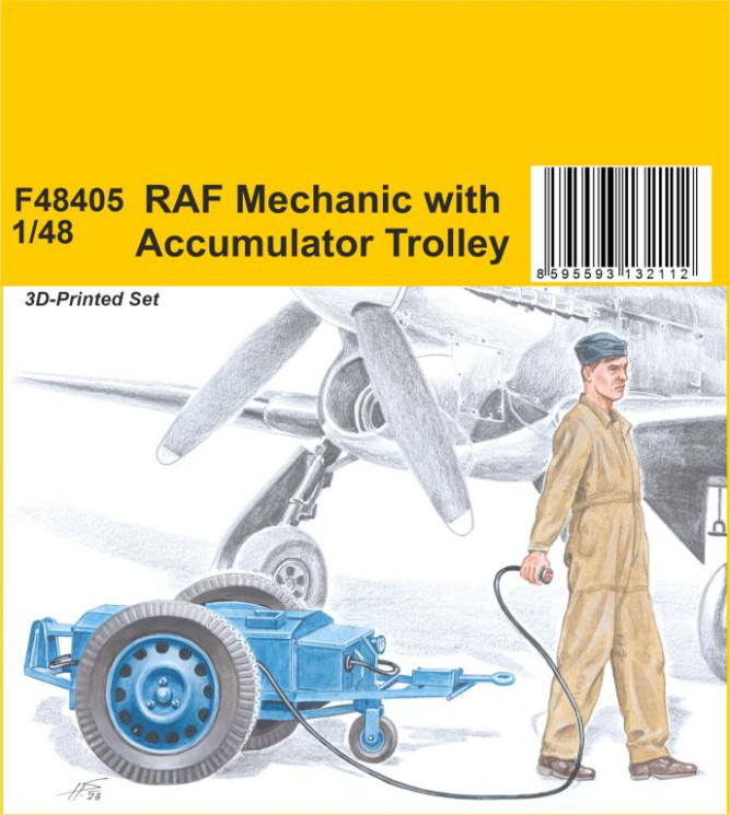 F48405 Механік RAF з акумуляторним візком 1/48