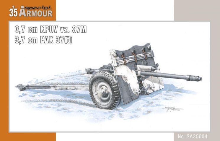 SA35004 Гармата 3,7 см KPUV vz.37M / 3,7 cm Pak M 37 (t) 1/35