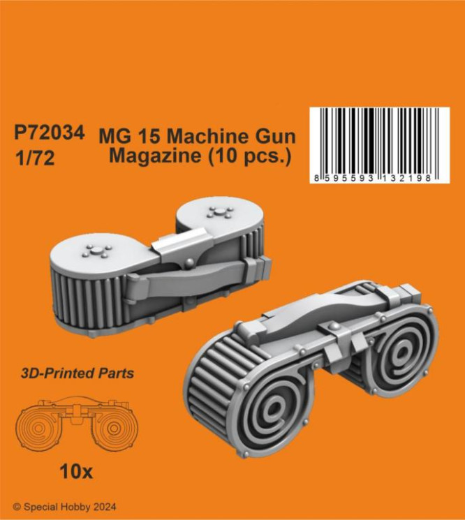 P72034 MG 15 Магазини для кулемета (10 шт.) 1/72