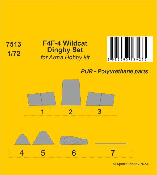 7513 F4F-4 Wildcat Човен 1/72