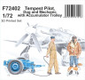F72402 Пілот Tempest, пес і механік з акумуляторним візком 1/72