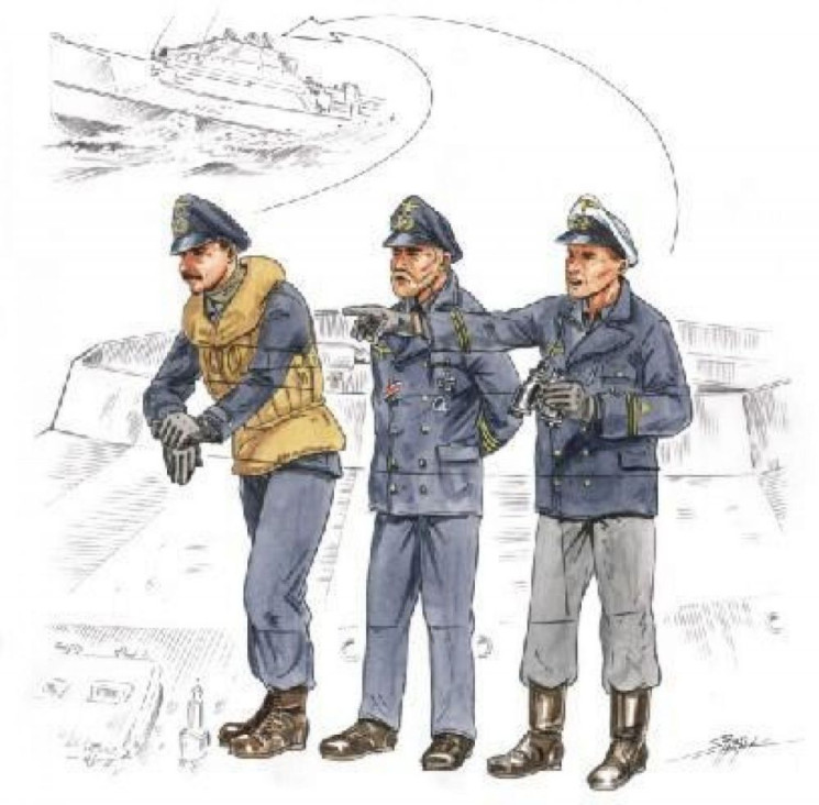 F72158 Екіпаж на містку Schnellboot S-100 (3фіг)