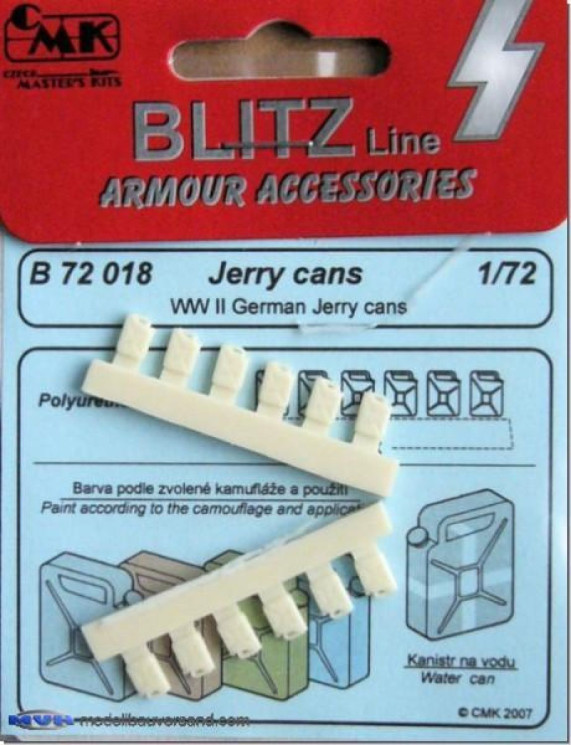 129-B72018 WW II German Jerry Cans 12 pcs 1/72