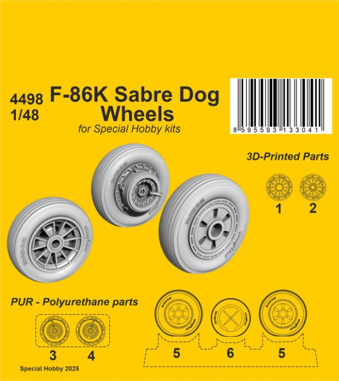 4498 Колеса F-86K Sabre Dog 1/48
