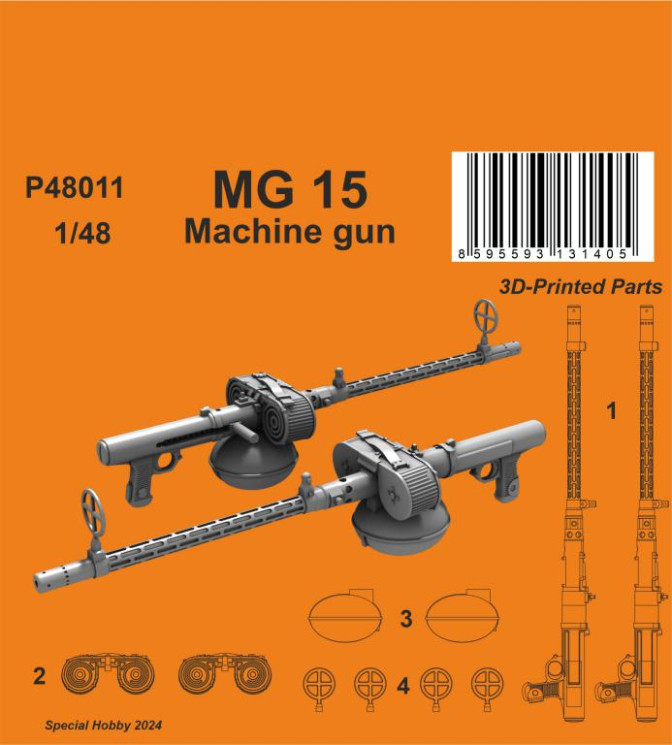 P48011 MG 15 Кулемет 1/48 (2 шт.)