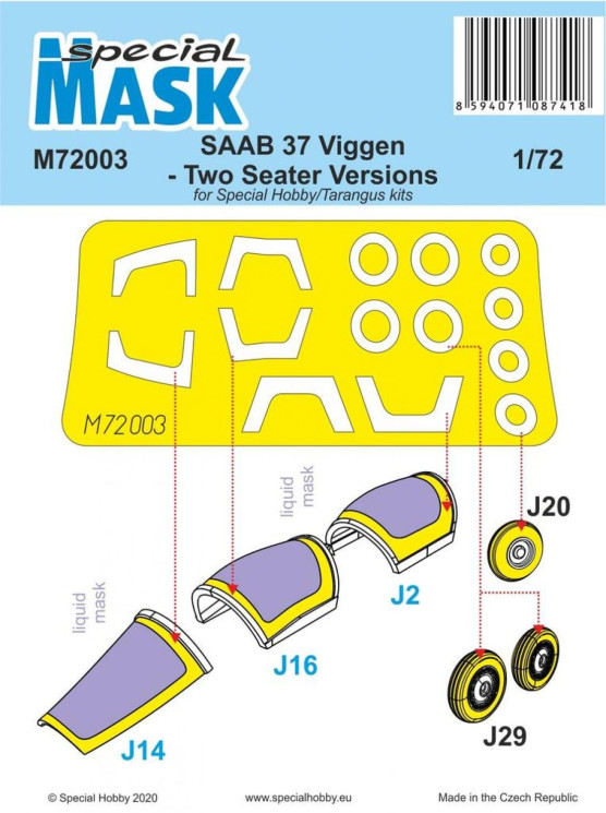 M72003 Маски SAAB 37 Viggen двомісний  1/72