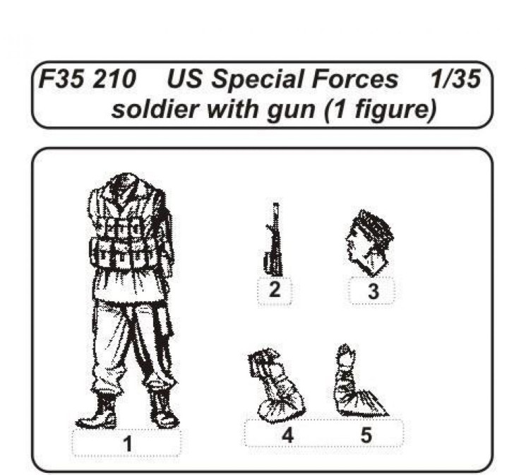 F35210 Солдат спецназу США з рушницею (1 фіг.)