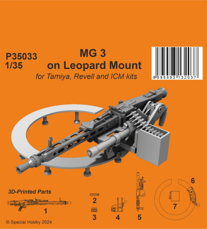 P35033 MG 3 на Leopard кріпленні 1/35 / для Tamiya, Revell, ICM