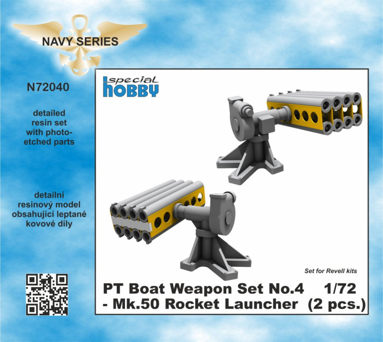 N72040 Лодочна зброя набір No.4 - Mk.50 Ракетна установка (2 шт.) 1/72