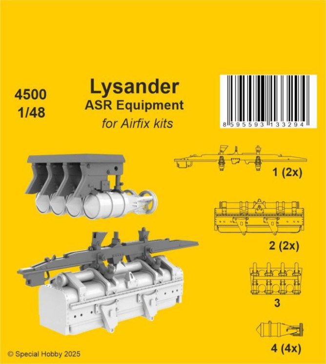 4500 Обрядове обладнання Lysander 1/48 / для Airfix