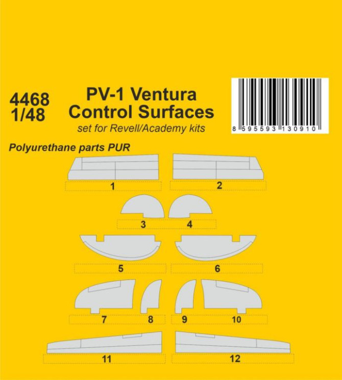4468 PV-1 Ventura Рульові поверхні