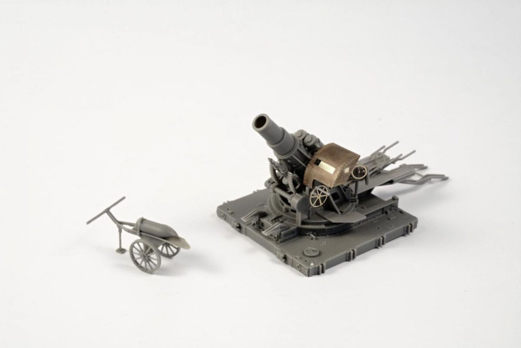 MV121 Austro-Hungarian WWI 30,5 cm Belagerungsmorser M.11 (Skoda 30,5cm Haubitze) all resin kit 1/74