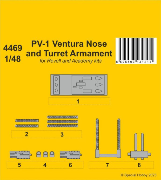 4469 PV-1 Ventura Ніс і озброєння турелі 1/48
