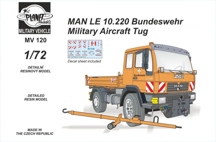 MV120 MAN LE 10.220 Bundeswehr Військовий буксир для літаків повністю смоляний набір 1/72