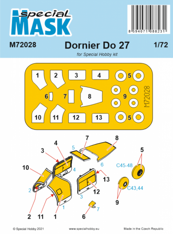 M72028 Маски Dornier Do.27  1/72