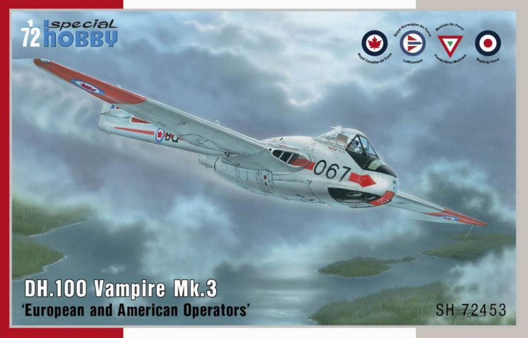 SH72453 DH.100 Vampire Mk.3 /Європейські та Американські оператори/ 1/72