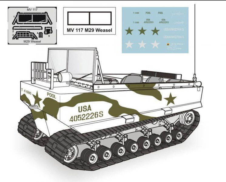 MV117 M29 Weasel  Смоляний комплект