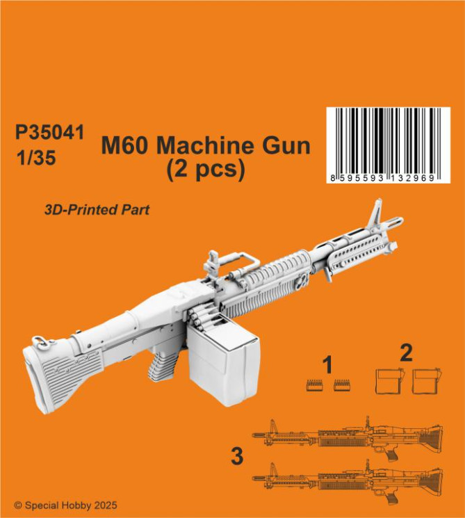 P35041 M60 Кулемет 1/35 (2 шт.)