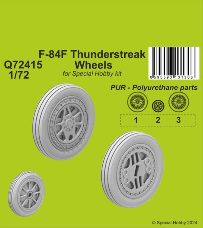 Q72415 F-84F Thunderstreak Колеса 1/72 / для моделей Special Hobby