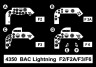 4350 BAC Lightning F2/F2A/F3/F6  Набір кабіни 1/48