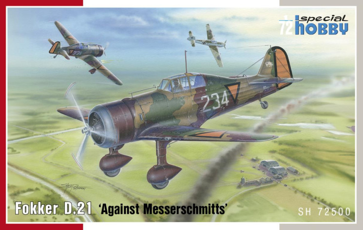 SH72500 Fokker D.21 Проти Мессершмітів 1/72