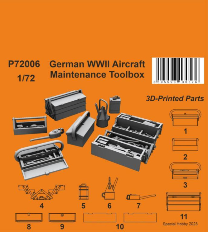 P72006 German WWII Aircraft Maintenance Toolbox 1/72