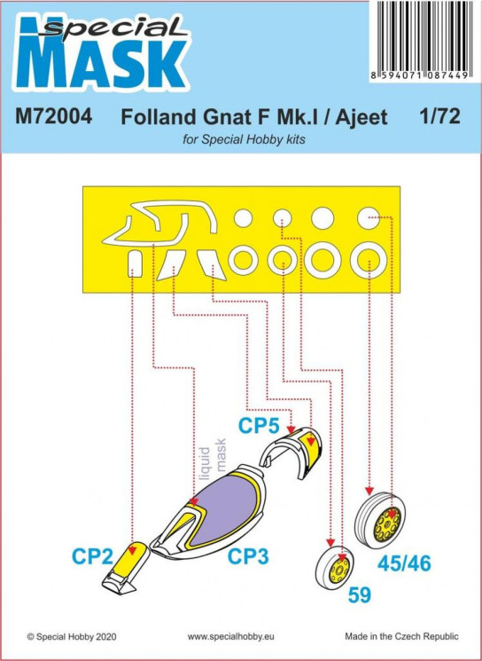 M72004 Маски Folland Gnat/Ajeet  1/72