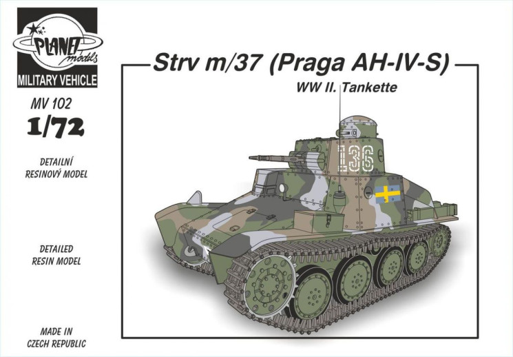 MV102 Strv m/37 (Praga AH-IV-S) Танк Другої світової війни