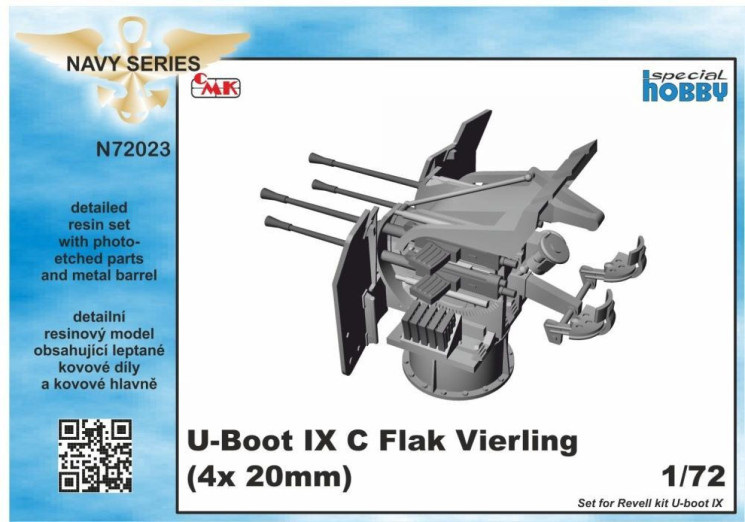 N72023 U-Boot IX Flak-Vierling Конверсія 1/72