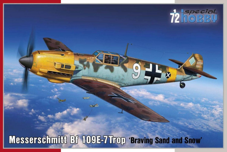 SH72462 Messerschmitt Bf 109E-7Trop /Борючись з піском та снігом/ 1/72