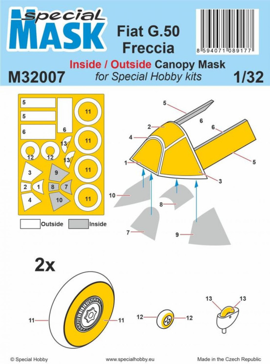 M32007 Маски Fiat G.50 Freccia  1/32