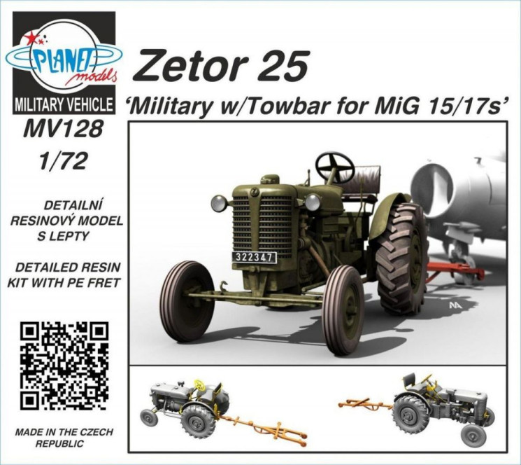 MV128 Zetor 25 /Армійський/ з водилом для МіГ 15/17с/ 1/72