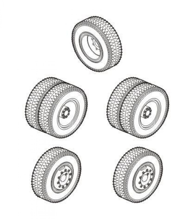 129-B72094 SS-100 Gigant - Wheels for Special Armour kit 1/72