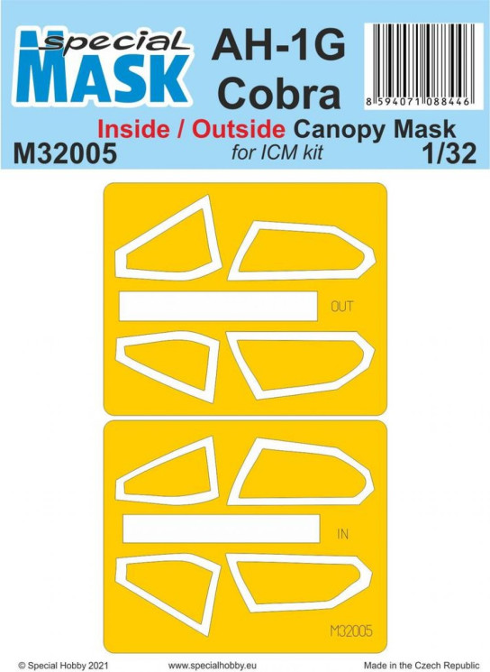 100-M32005 AH-1G Cobra Inside/Outside MASK 1/32
