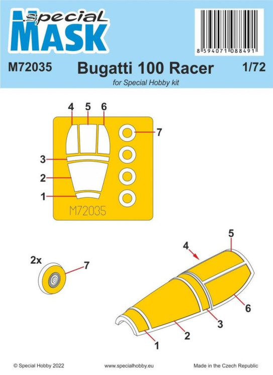 M72035 Маски Bugatti 100  1/72
