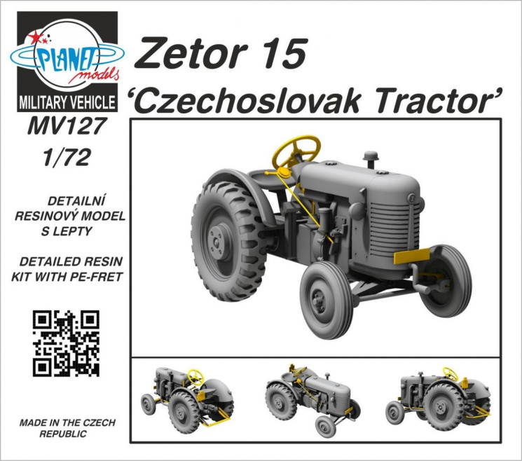 MV127 Zetor 15 Чехословацький трактор 1/72